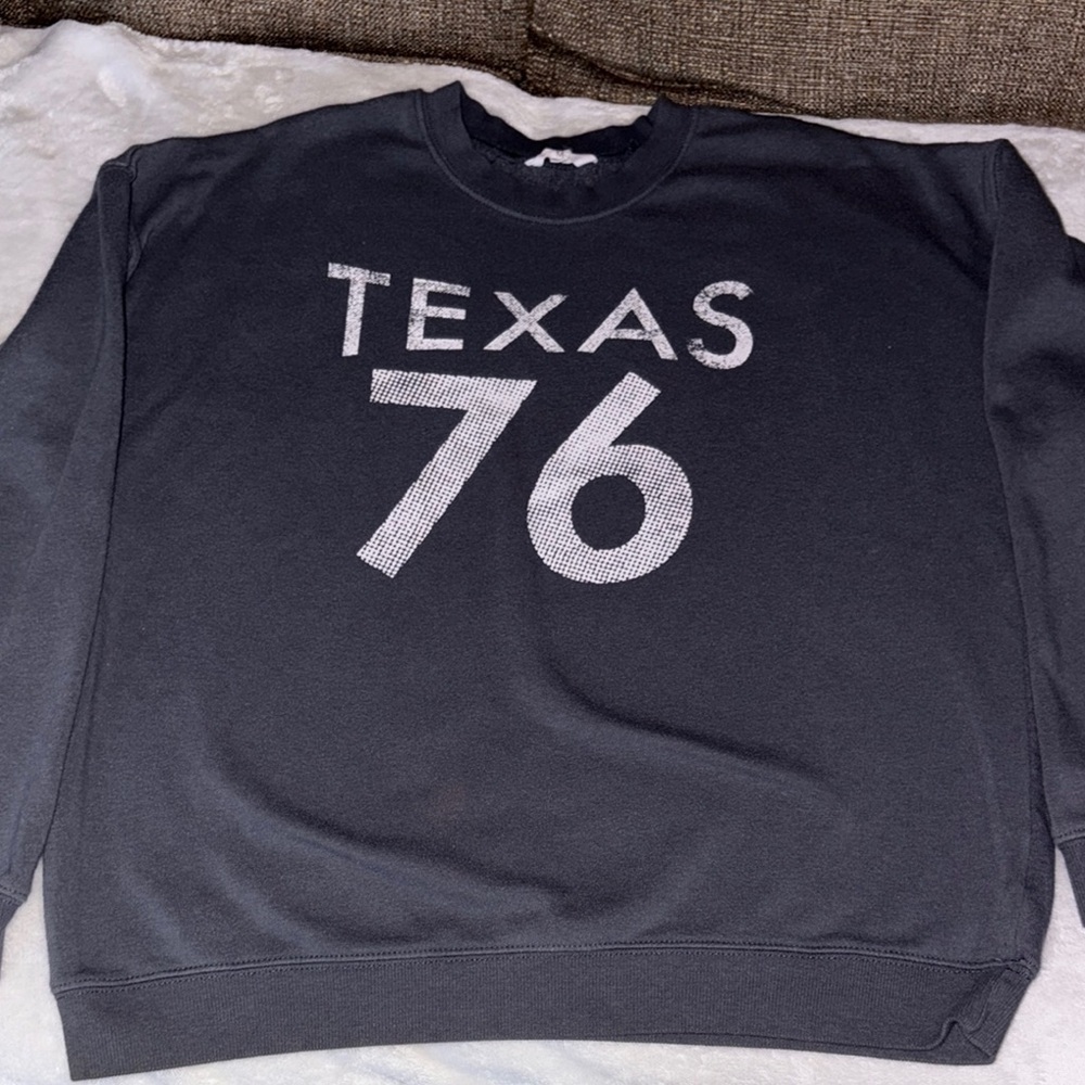 Gently Loved Texas 76 Unisex Gray Sweatshirt by Ascot & Hart